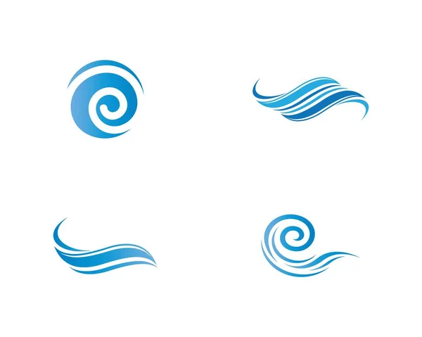 波のシンボルベクトルアイコンイラストデザイン — ストックベクタ
