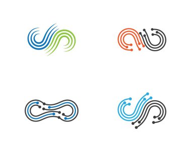 Sonsuz vektör illüstrasyon tasarımı