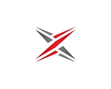 X harfi logo vektör illüstrasyon tasarımı