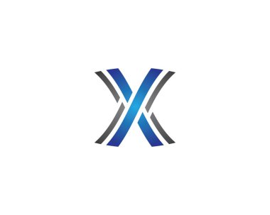 X harfi logo vektör illüstrasyon tasarımı