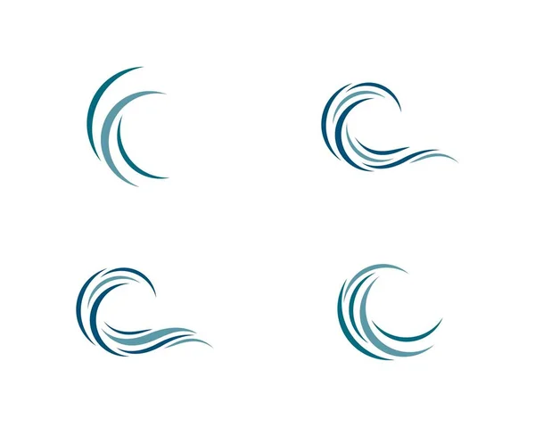Хвильовий Символ Векторний Дизайн Ілюстрації — стоковий вектор