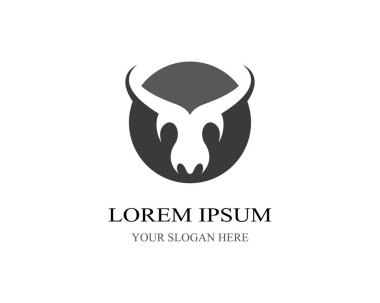 Boğa baş vektör illüstrasyonu