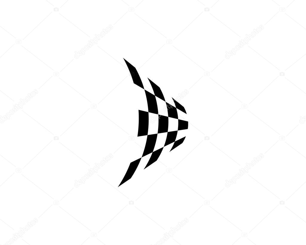 Flag race vector icon illustration design