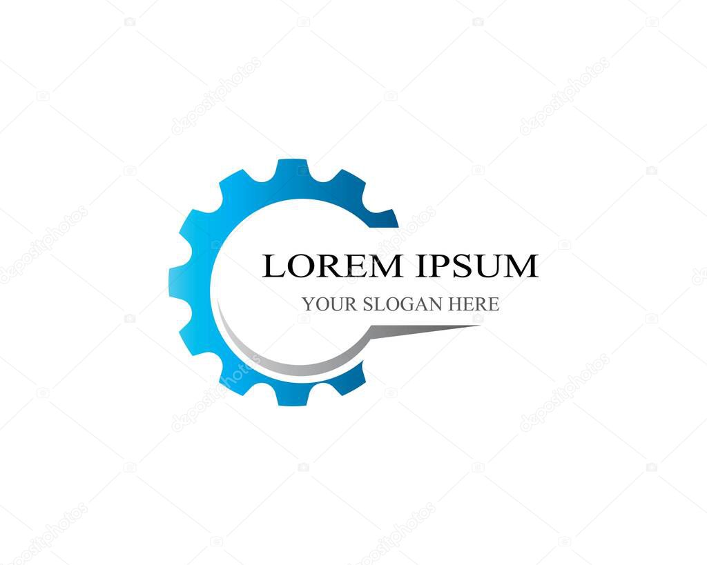 Gear symbol vector icon illustration