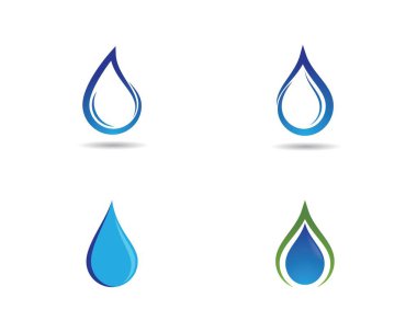 Su damlası logo şablonu vektör illüstrasyon tasarımı