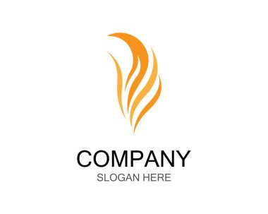 Ateş logosu şablon vektör resimleme tasarımı