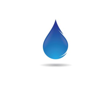 Su damlası logo şablonu vektör illüstrasyon tasarımı