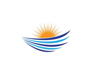 Su Dalgası logo vektör illüstrasyon tasarımı