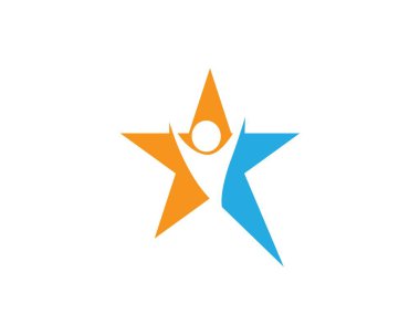 Yıldız Logosu Şablonu vektör illüstrasyon tasarımı