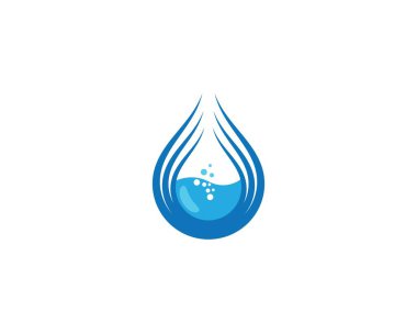 Su damlası logo şablonu vektör illüstrasyon tasarımı