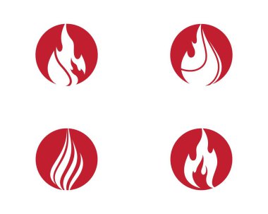 Ateş logosu şablon vektör resimleme tasarımı