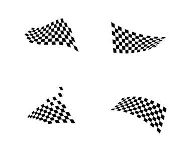 Bayrak yarışı vektör illüstrasyon tasarımı