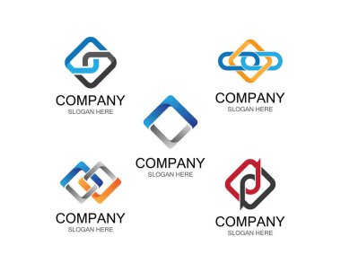 Kurumsal logo şablon vektör illüstrasyon tasarımı