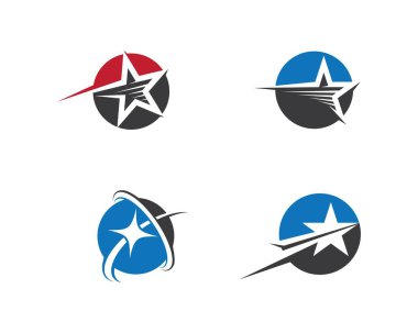Yıldız Logosu Şablonu vektör illüstrasyon tasarımı