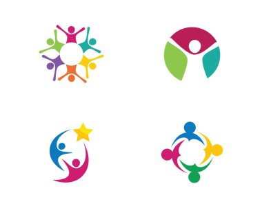 Evlat edinme ve toplumsal bakım logosu vektör resmetme tasarımı