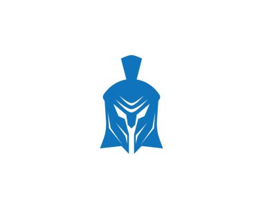 Spartalı miğfer logosu vektör simgesi