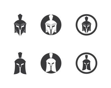 Spartalı kask vektör resimleme tasarımı