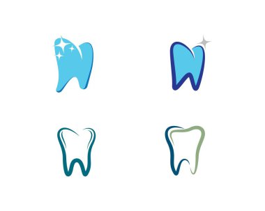 Diş logosu Şablon vektör çizim simgesi tasarımı