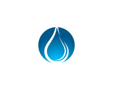 Su damlası logo şablonu vektör illüstrasyon tasarımı