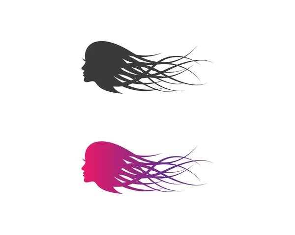 Hair Logo Template Vector Icon Illustration Design — Stock Vector