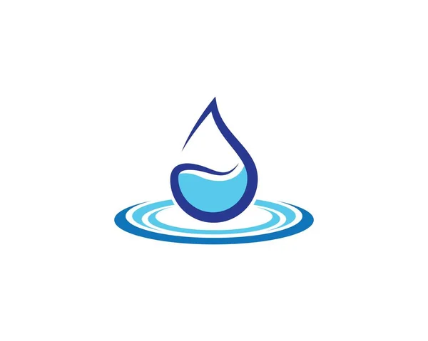 Plantilla Logotipo Gota Agua Icono Vectores Diseño Ilustración — Vector de stock