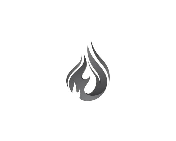 Ogień Płomień Logo Szablon Wektor Ikona Ilustracja Projekt — Wektor stockowy