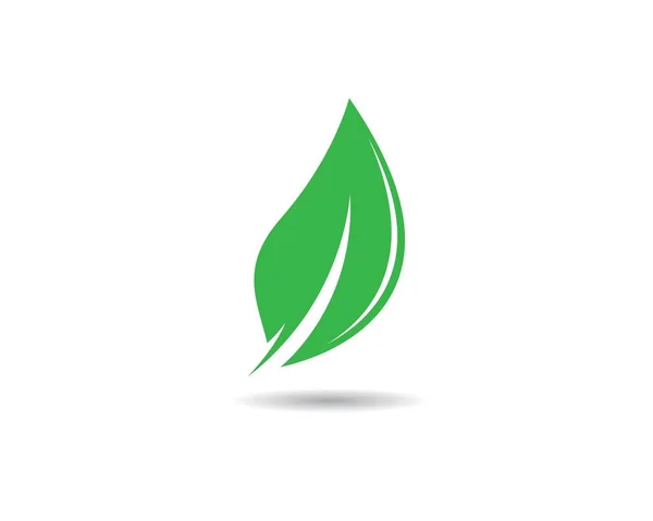 Logotipos Folha Verde Ecologia Elemento Natureza Vetor Ícone — Vetor de Stock