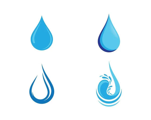 Plantilla Logotipo Gota Agua Icono Vectores Diseño Ilustración — Archivo Imágenes Vectoriales