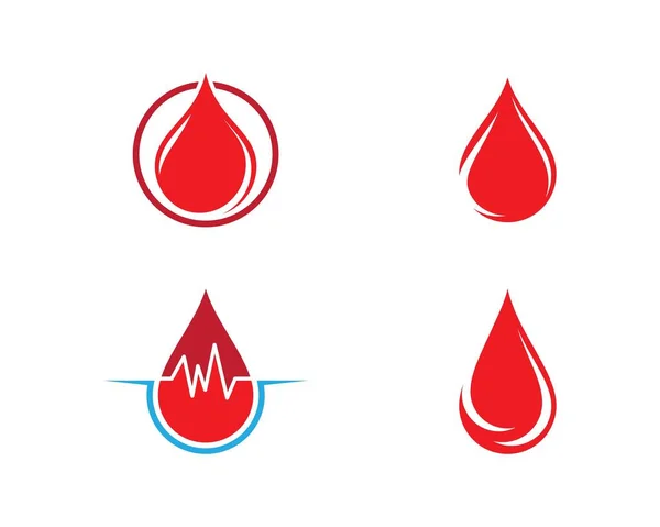 Sangue Logo Modello Vettoriale Icona Illustrazione Design — Vettoriale Stock