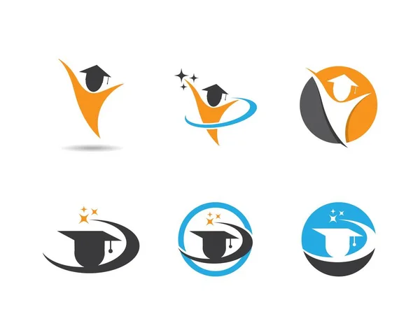 Освіта Шаблон Логотипу Векторний Дизайн Ілюстрації — стоковий вектор