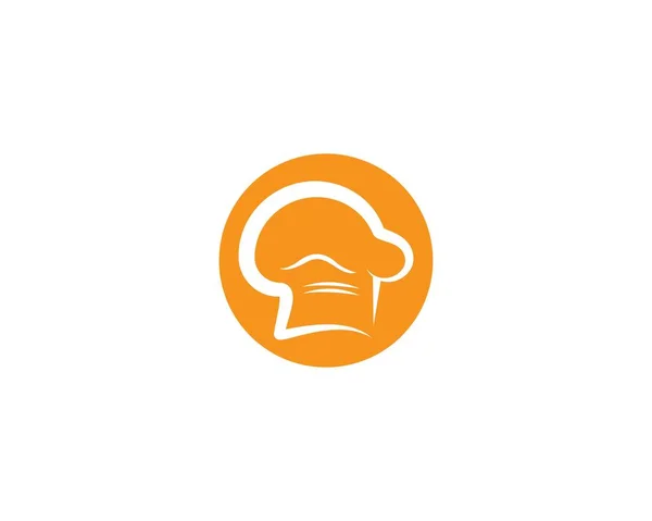 Chef Hoed Logo Template Vector Pictogram Illustratie Ontwerp — Stockvector