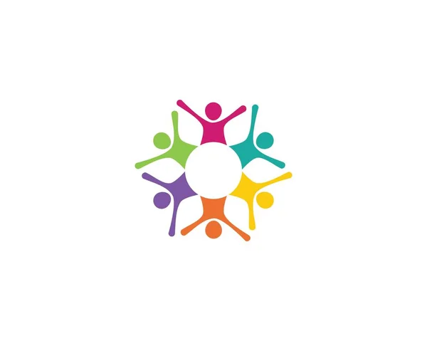 Adopción Cuidado Comunidad Logotipo Plantilla Vector Icono Ilustración Diseño — Vector de stock