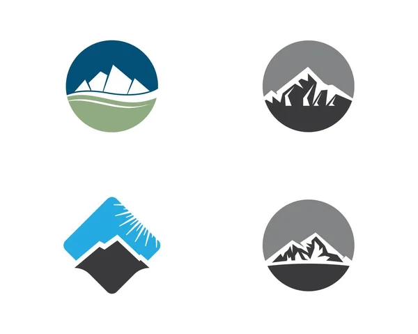 Mountain Logo Szablon Wektor Ikona Ilustracja Projekt — Wektor stockowy