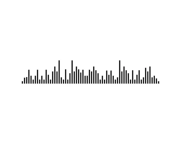 Fala Dźwiękowa Logo Szablon Wektor Ikona Ilustracja — Wektor stockowy