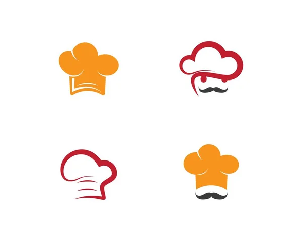 Chef Hut Logo Vorlage Vektor Symbol Illustration Design — Stockvektor