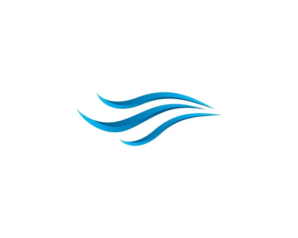 Логотип Водної Хвилі Векторний Дизайн Ілюстрації — стоковий вектор