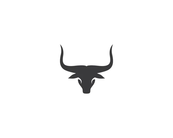 Bull Logo Modello Vettoriale Icona Illustrazione Design — Vettoriale Stock