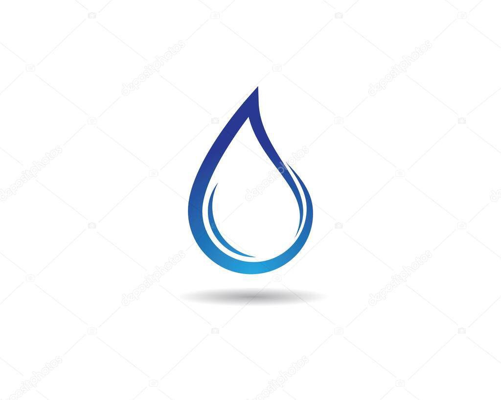 Water drop logo template vector icon illustration design