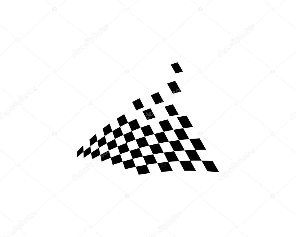 Flag race vector icon illustration design