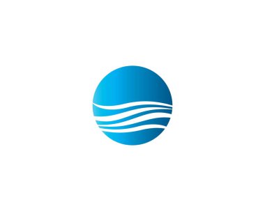 Su Dalgası logo vektör illüstrasyon tasarımı