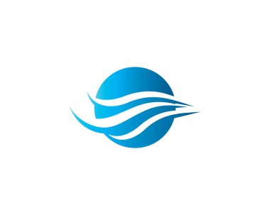 Su Dalgası logo vektör illüstrasyon tasarımı