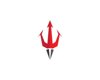 Trident Logo Şablonu vektör çizimi tasarımı