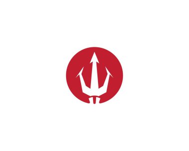 Trident Logo Şablonu vektör çizimi tasarımı