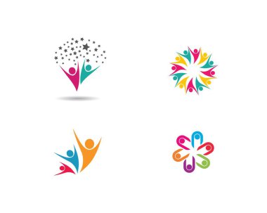 Evlat edinme ve toplumsal bakım logosu vektör resmetme tasarımı