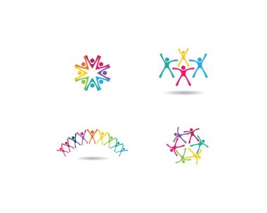 Evlat edinme ve toplumsal bakım logosu vektör resmetme tasarımı