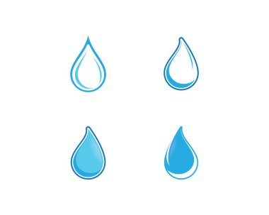 Su damlası logo şablonu vektör illüstrasyon tasarımı
