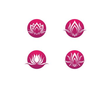 Güzellik Vektörü çiçek tasarımı logo şablonu simgesi