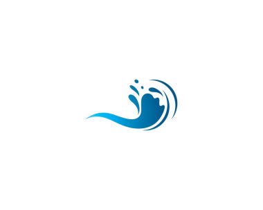Su Dalgası logo vektör illüstrasyon tasarımı