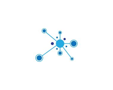 Molekül logo şablonu vektör resimleme tasarımı