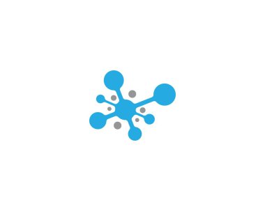 Molekül logo şablonu vektör resimleme tasarımı